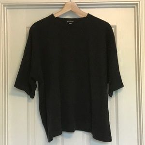 Neiman Marcus Eskandar Dark Gray Dolman Top